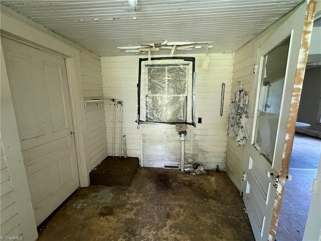 705 Washington St, Graham, NC 27253 - interior space featuring unfinished concrete floors
