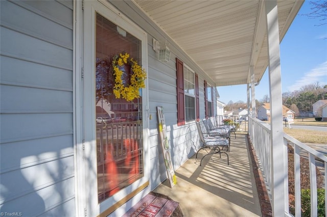 balcony with covered porch