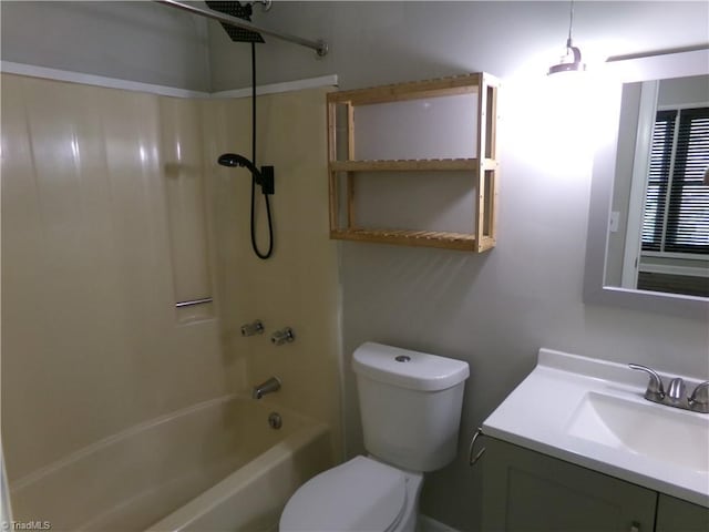 1074 Hickory Glen Rd, Winston-Salem, NC 27106 - full bathroom with vanity, toilet, and shower / tub combination