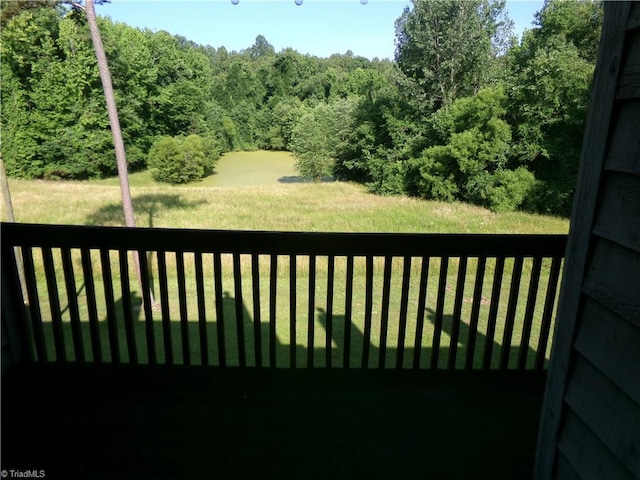 1074 Hickory Glen Rd, Winston-Salem, NC 27106 - balcony featuring a wooded view