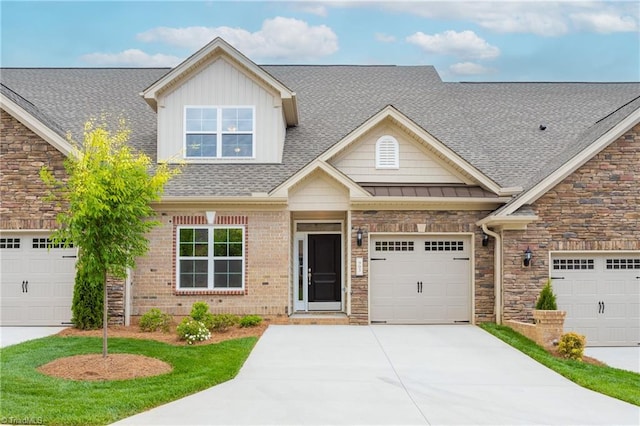 craftsman-style house featuring a garage