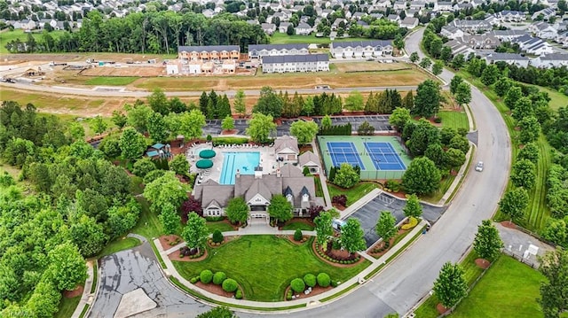 6624 Knob Creek Dr, Whitsett, NC 27377 - aerial view of a pool