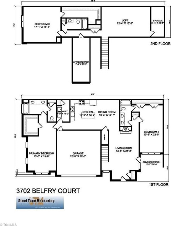 3702 Belfry Ct, Greensboro, NC 27410 - property floor plan
