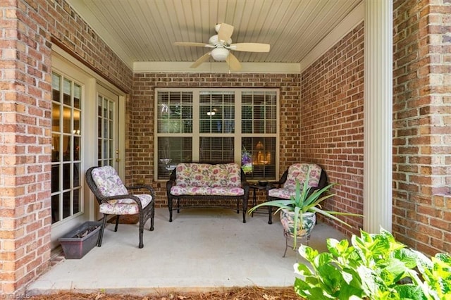 3702 Belfry Ct, Greensboro, NC 27410 - view of patio featuring a ceiling fan