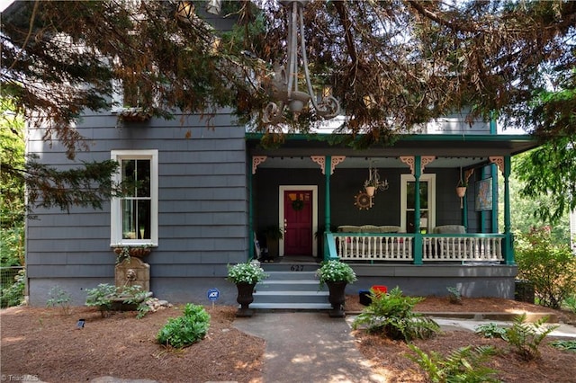 627 Mulberry St, Winston-Salem, NC 27101 - view of front of home with a porch