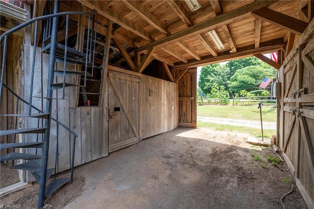 view of horse barn