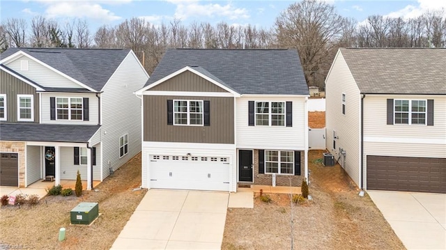 view of front of home featuring a garage