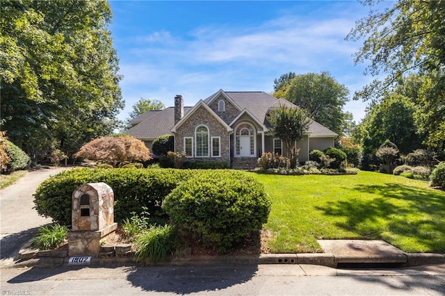 front of property with a front yard