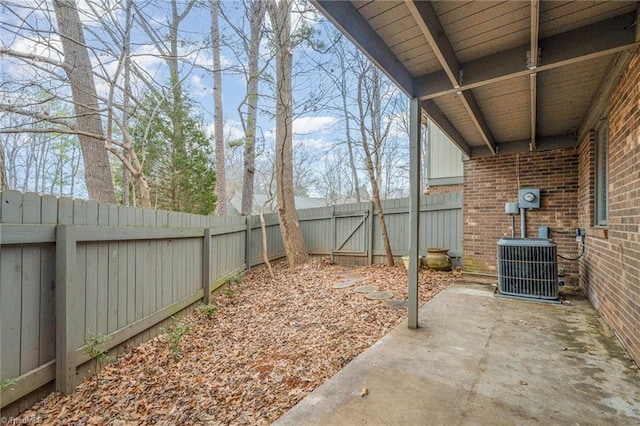 view of patio with cooling unit