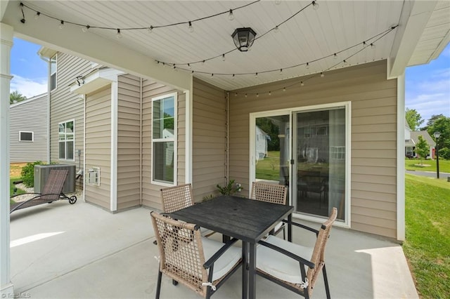 4077 Glenn Knoll Ln, Winston-Salem, NC 27107 - view of patio / terrace with central AC and outdoor dining space