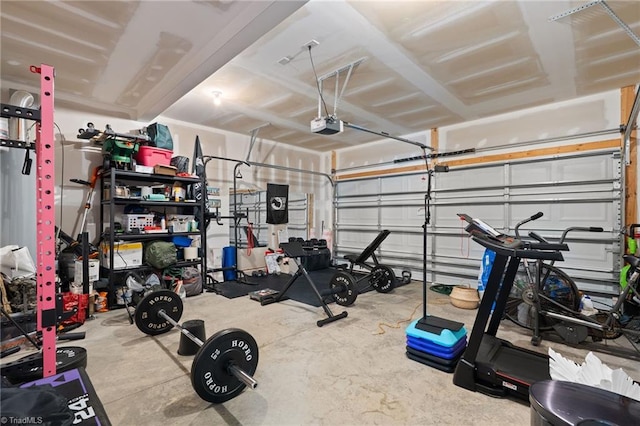 4077 Glenn Knoll Ln, Winston-Salem, NC 27107 - exercise room with a garage