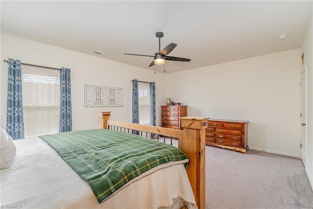 5838 Springer Dr, Greensboro, NC 27405 - bedroom with carpet, baseboards, and ceiling fan