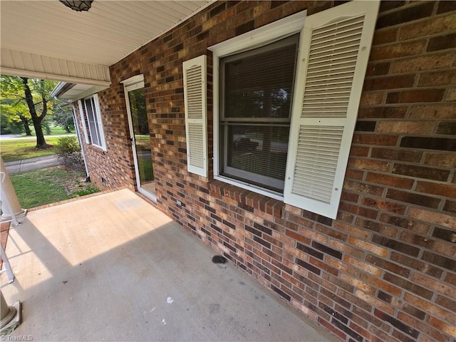 view of patio with a porch