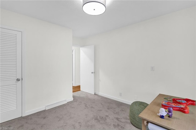 interior space with light colored carpet