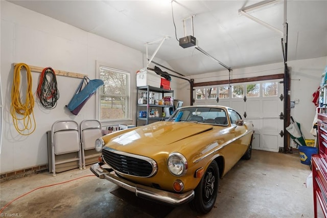 garage featuring a garage door opener