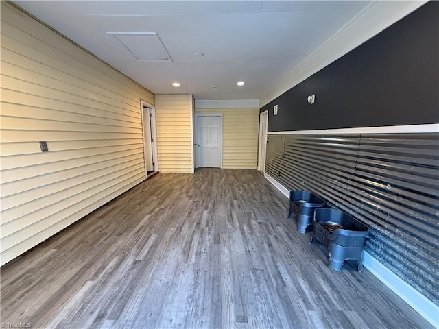 interior space featuring wood-type flooring