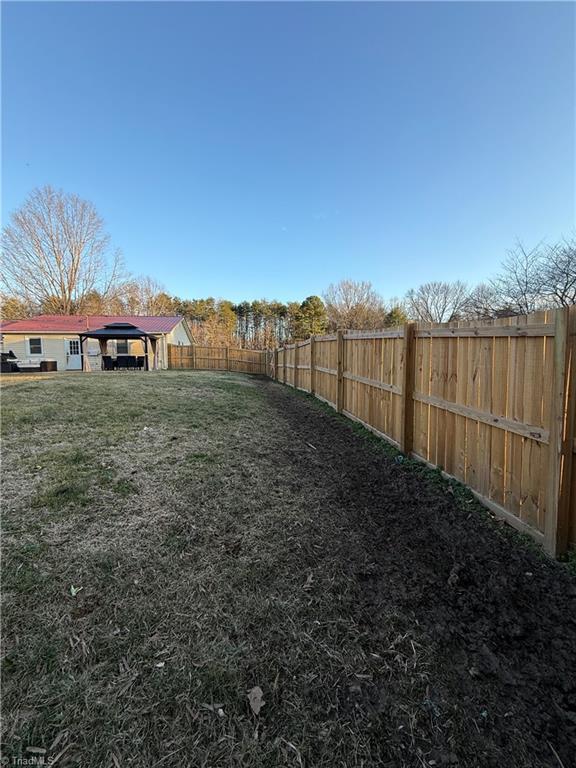 view of yard featuring a gazebo