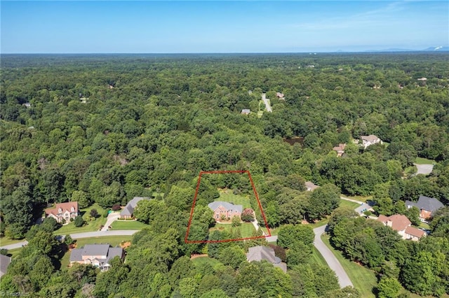 6707 Fegan Rd, Summerfield, NC 27358 - view of property location with a heavily wooded area and property boundaries highlighted