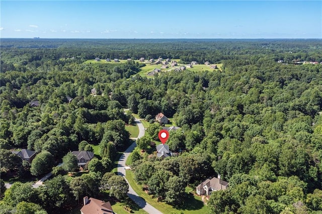 6707 Fegan Rd, Summerfield, NC 27358 - aerial overview of property's location with a heavily wooded area