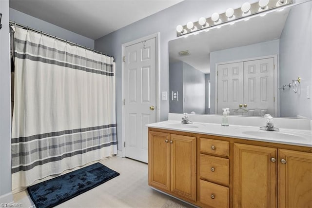 bathroom with vanity