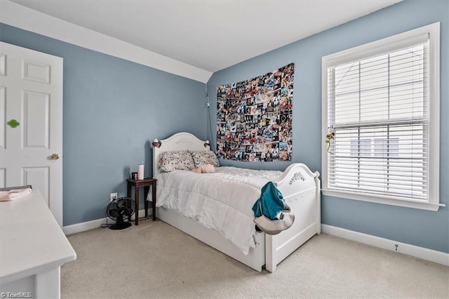 bedroom with carpet floors