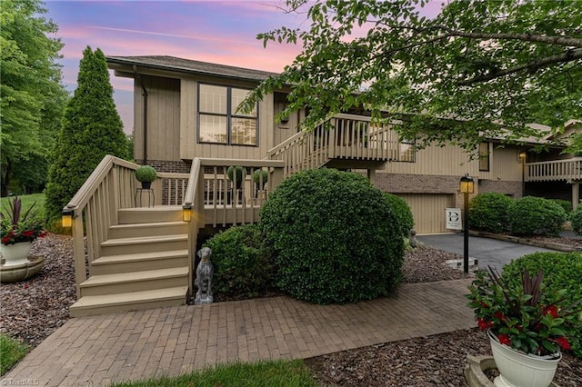 1312 Gilbrook Ct, High Point, NC 27262 - view of front of property with stairway and a deck