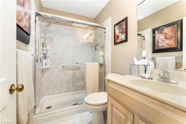 1312 Gilbrook Ct, High Point, NC 27262 - full bath with vanity, a stall shower, and toilet