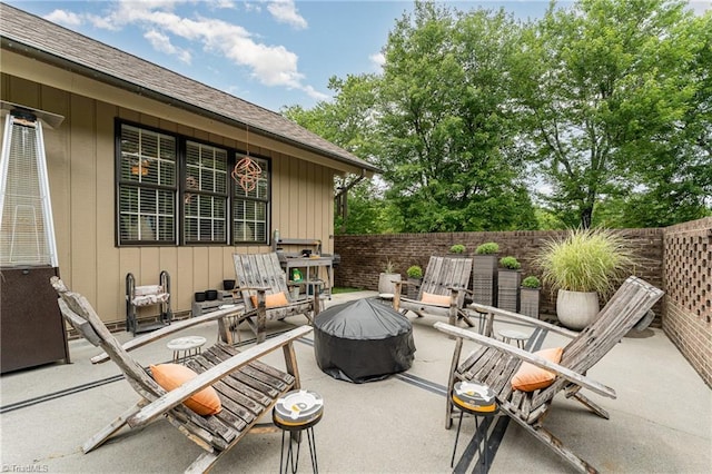 1312 Gilbrook Ct, High Point, NC 27262 - fenced backyard with a patio area