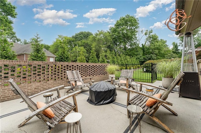 1312 Gilbrook Ct, High Point, NC 27262 - view of patio with an outdoor fire pit