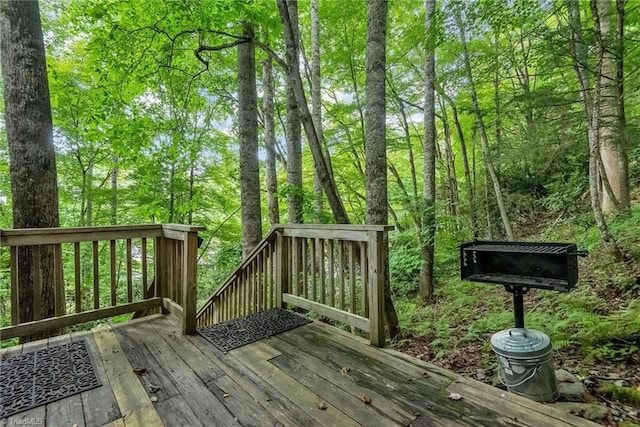 view of wooden deck