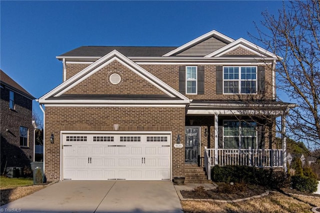 craftsman-style house with a garage