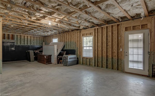 misc room with concrete floors