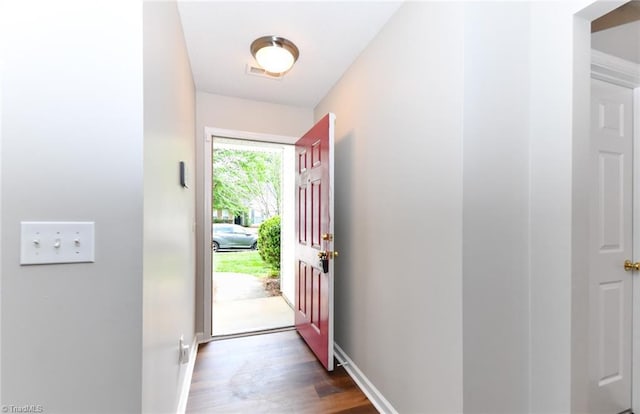 320 Apple Ridge Rd, Greensboro, NC 27406 - doorway with wood finished floors and baseboards