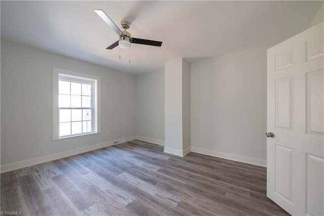 1473 Briarcliff Dr, Asheboro, NC 27205 - unfurnished room featuring baseboards, wood finished floors, and a ceiling fan