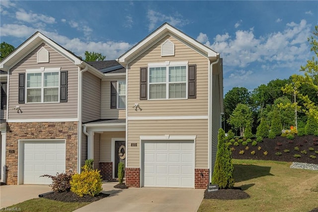 1272 Adrian Ct, Mebane, NC 27302 - view of property with an attached garage, concrete driveway, and a front yard