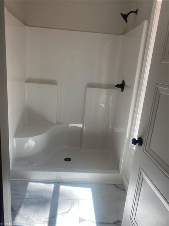 3077 Little Creek Dr, Thomasville, NC 27360 - full bathroom with marble finish floors and a shower
