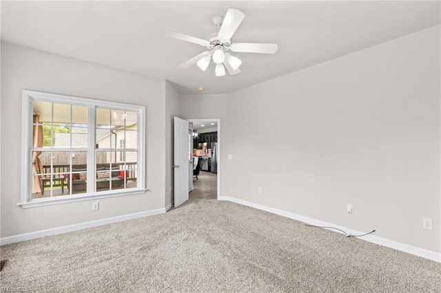 159 Forest Abbey Ln, China Grove, NC 28023 - spare room with carpet and a ceiling fan