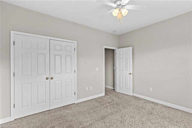 159 Forest Abbey Ln, China Grove, NC 28023 - unfurnished bedroom featuring carpet floors, a closet, and ceiling fan