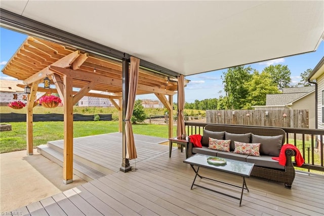 159 Forest Abbey Ln, China Grove, NC 28023 - deck featuring an outdoor hangout area