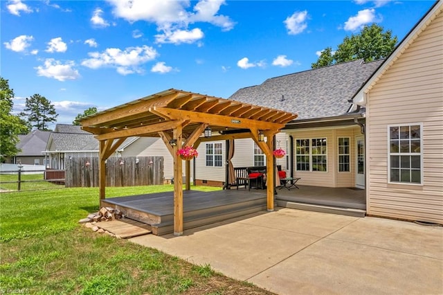 159 Forest Abbey Ln, China Grove, NC 28023 - view of patio with a wooden deck