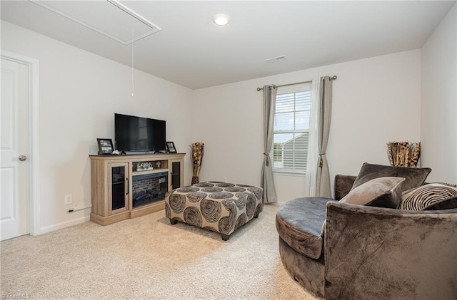 view of carpeted living room