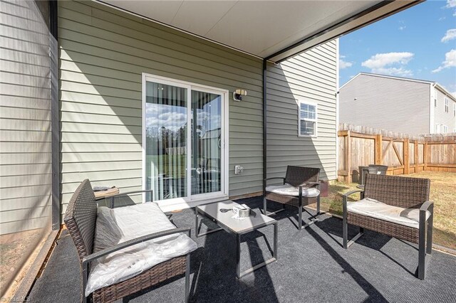417 Daniel Dr, Lexington, NC 27295 - view of patio / terrace featuring fence and outdoor lounge area