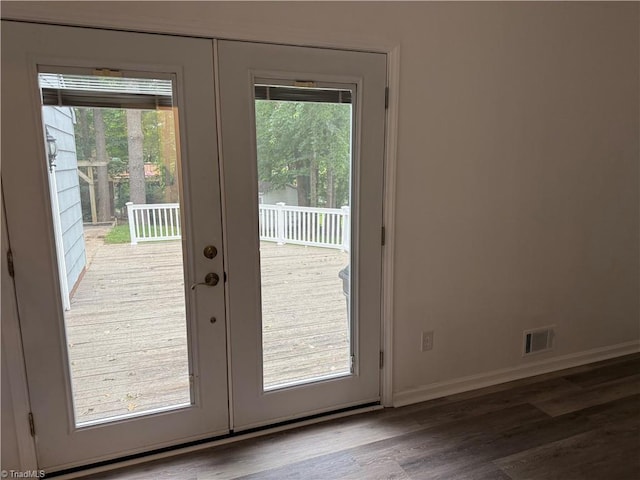 1427 Westwood Ln, Wilkesboro, NC 28697 - doorway to outside featuring french doors, plenty of natural light, and baseboards
