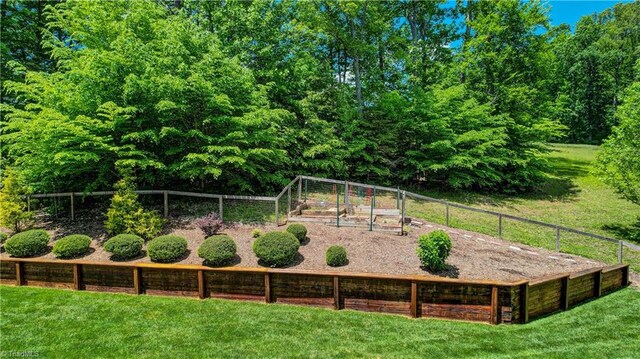 view of yard featuring a vegetable garden