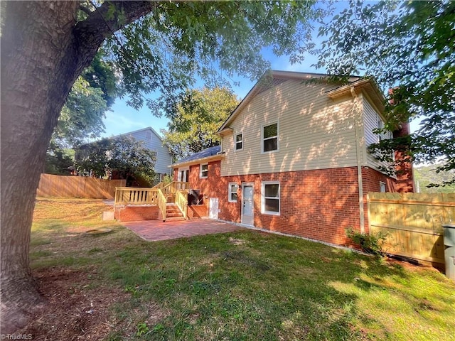 100 Petree Rd, Winston-Salem, NC 27106 - back of house featuring a patio area and brick siding