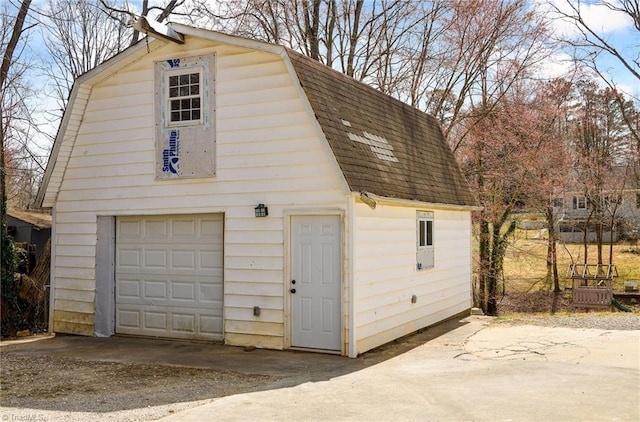 garage with a detached garage