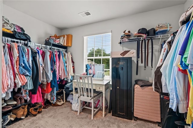 371 Royce Dr, Winston-Salem, NC 27107 - walk in closet featuring carpet flooring and visible vents