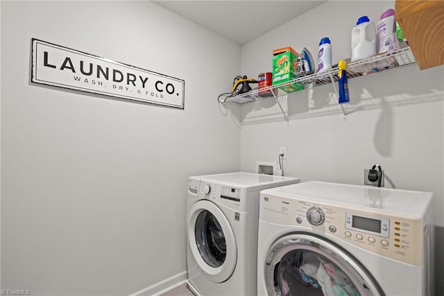 371 Royce Dr, Winston-Salem, NC 27107 - washroom with independent washer and dryer, laundry area, and baseboards