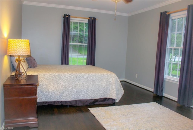 4503 Radnor Dr, Greensboro, NC 27410 - bedroom with wood finished floors, baseboards, and ornamental molding