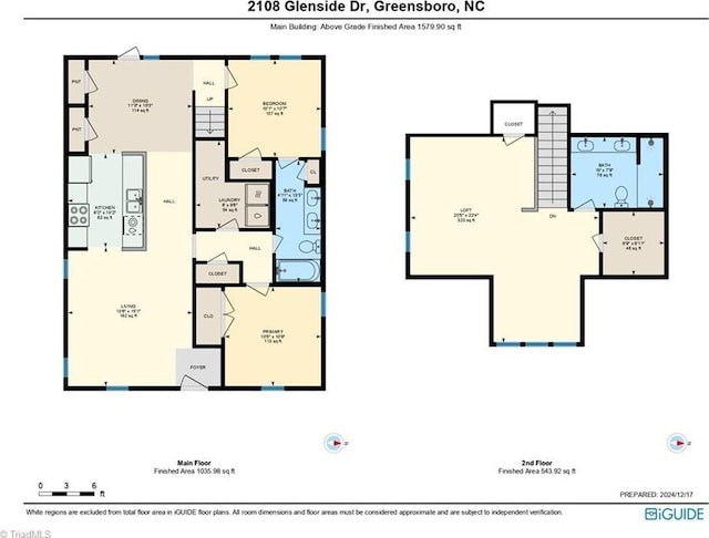 2108 Glenside Dr, Greensboro, NC 27405 - view of home floor plan